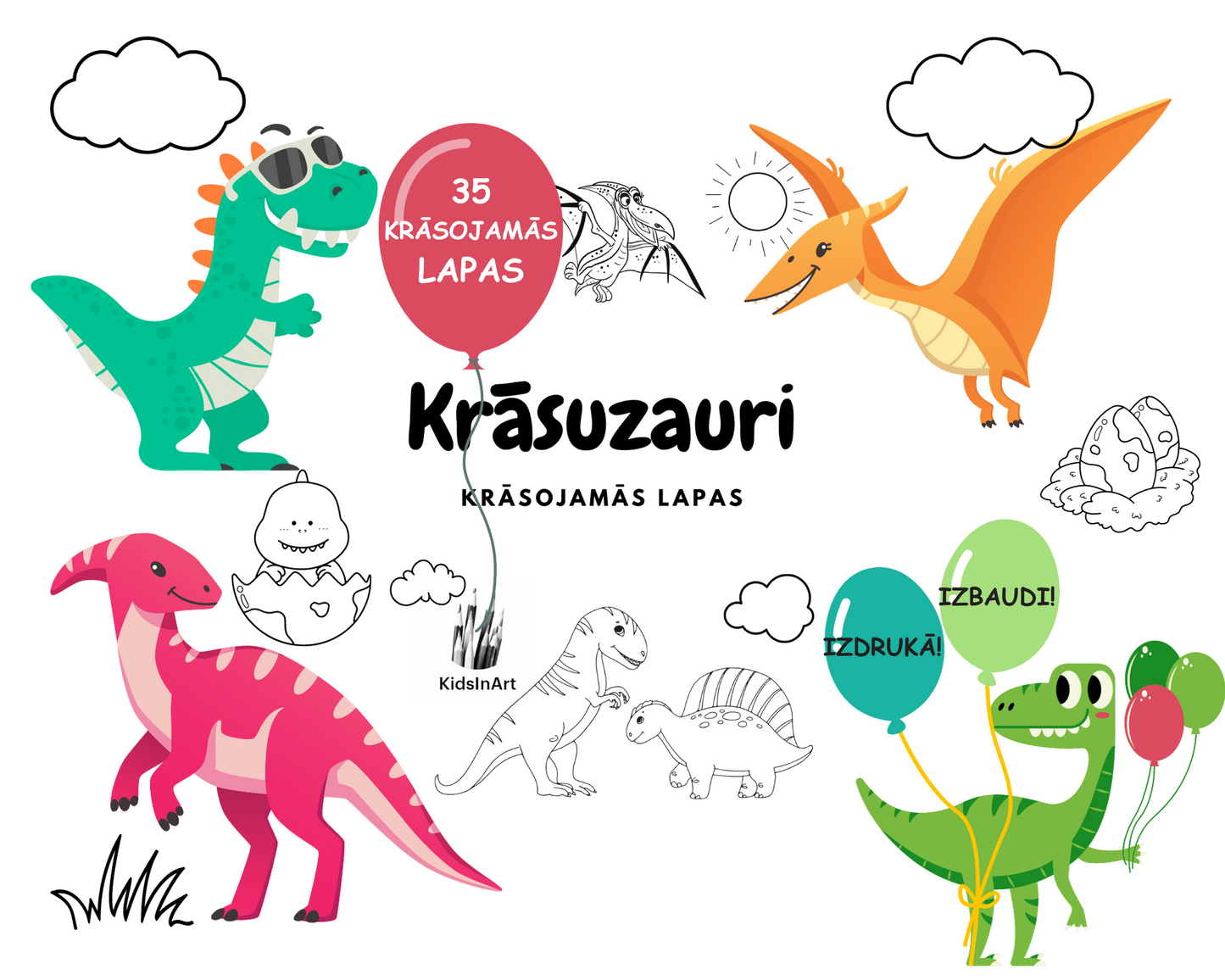 Krāsuzauri 🦕