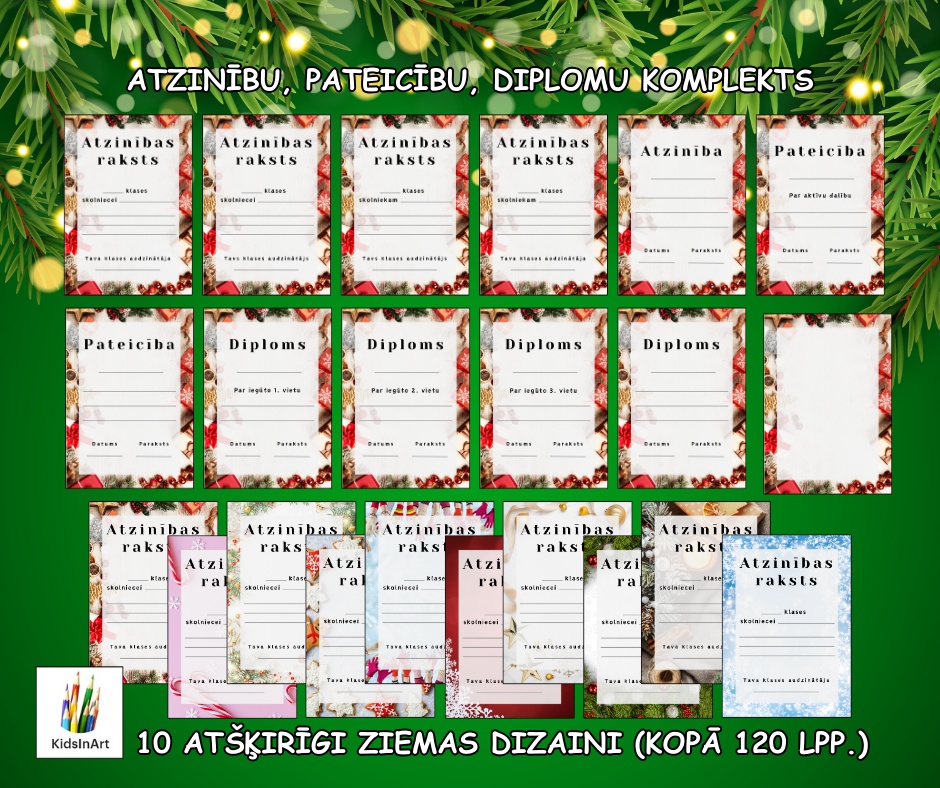 ZIEMAS Atzinības, Pateicības, Diplomi 🎁