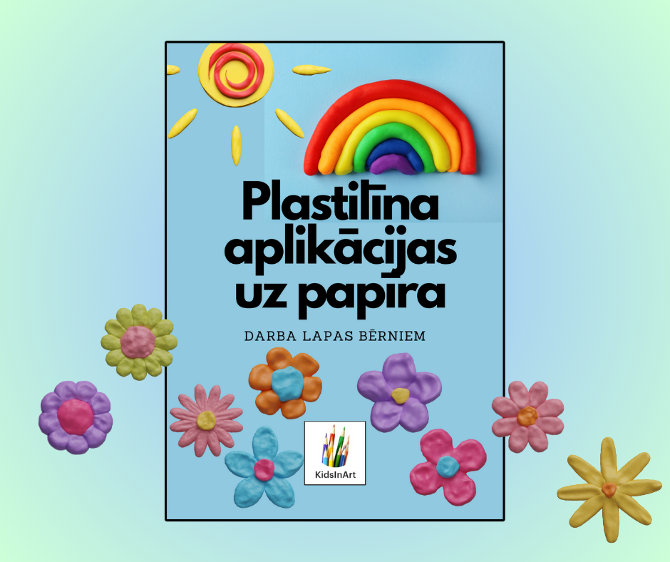 Plastilīna aplikācijas uz papīra